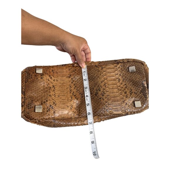 Michael Kors Genuine Soft Snake Skin Leather Women's Brown Shoulder Bag - Picture 6 of 11